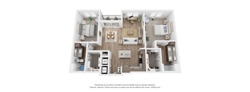 B5 Floor Plan at Aurora Watson Branch, Mansfield, TX