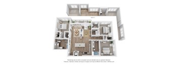 C1 Floor Plan at Aurora Watson Branch, Mansfield, TX, 76063