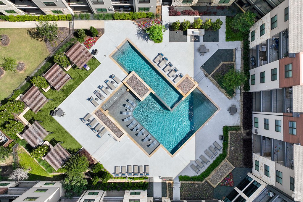 Drone Pool View at Aurora Watson Branch, Texas