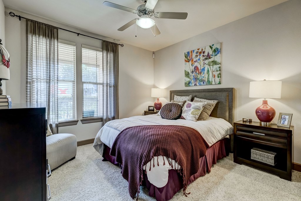 Bedroom With Ceiling Fan at Lakeline East Apartments, Cedar Park, 78613