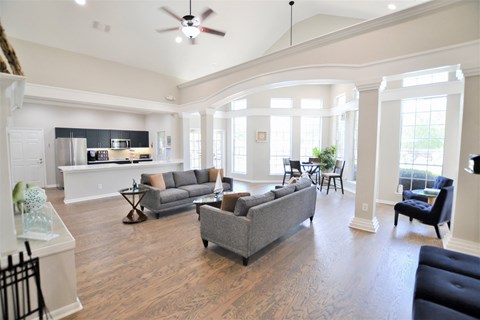 Living Room With Kitchen at The Legends at Eagle Mountain Lake, Fort Worth, Texas