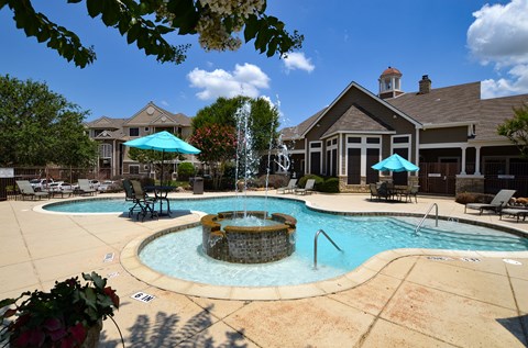 Beautiful resort-style pool at The Legends at Eagle Mountain Lake, Fort Worth, 76179