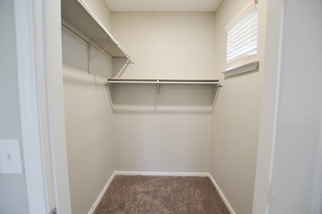 Large walk-in closet located at The Legends at Eagle Mountain Lake, Texas