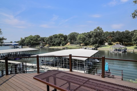 Resident lakeside dock and boat storage Eagle Mountain Lake at The Legends at Eagle Mountain Lake, Fort Worth, TX, 76179
