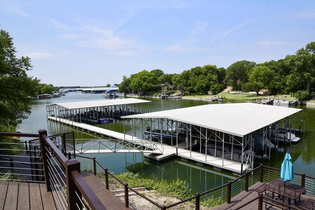 Resident lakeside dock and boat storage Eagle Mountain Lake at The Legends at Eagle Mountain Lake, Fort Worth, Texas