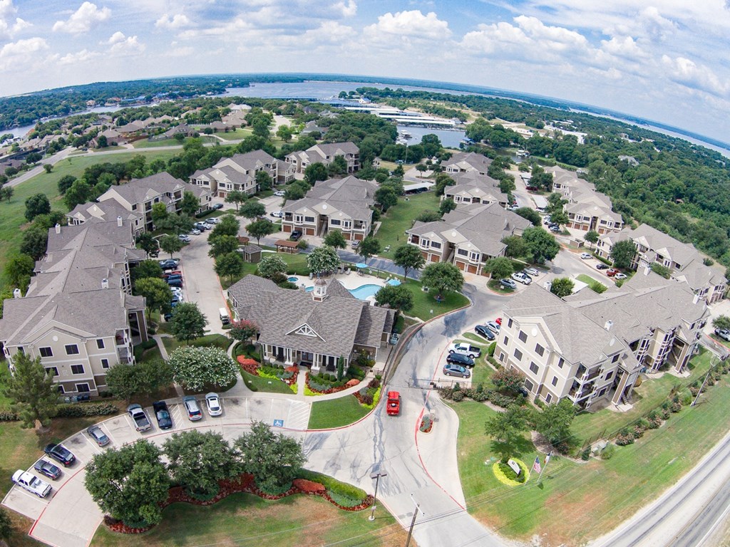 Beautiful lakeside community at The Legends at Eagle Mountain Lake, Texas