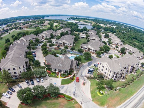 Beautiful lakeside community at The Legends at Eagle Mountain Lake, Texas