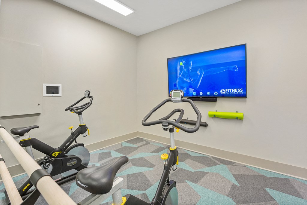 Peloton Bikes at Sonterra Apartment Homes, Austin, Texas