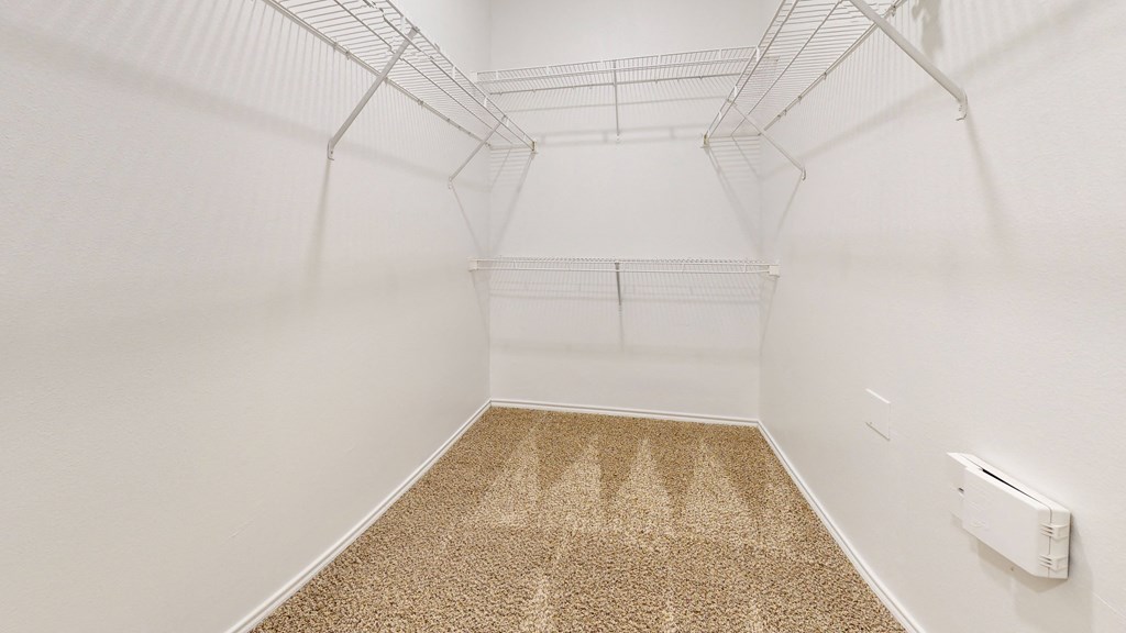 Closet at The Canyons Apartments, Fort Worth, Texas