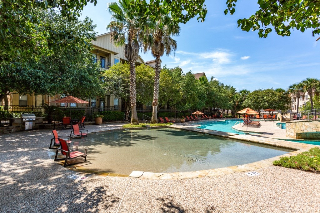 our apartments offer a clubhouse with a pool at The Verandah, Austin, Texas