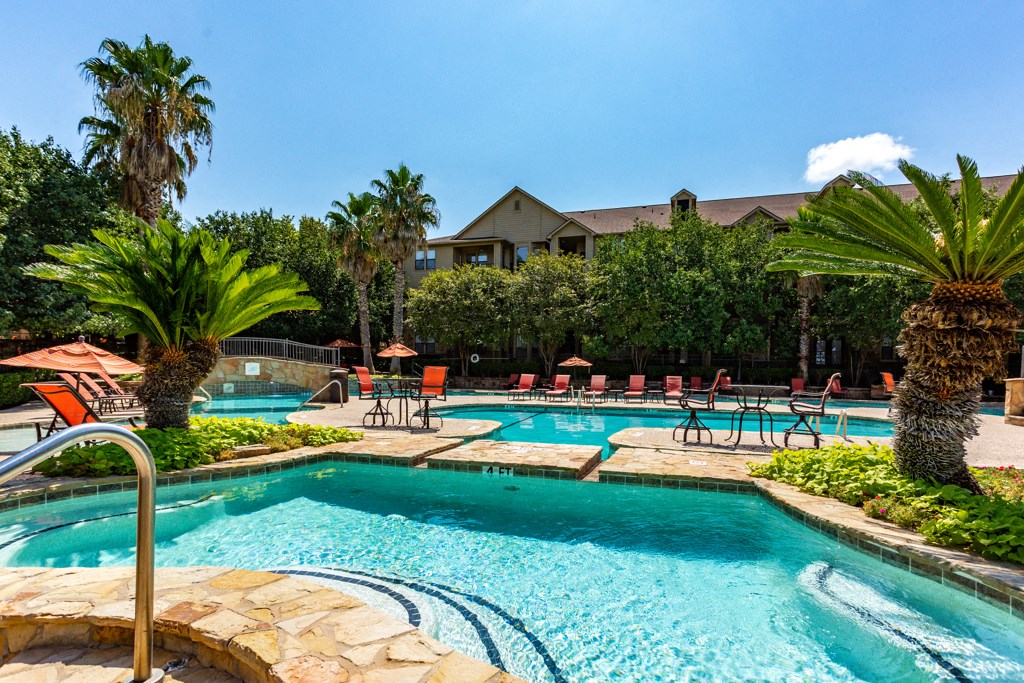 take a dip in the resort style pool at The Verandah, Austin, TX