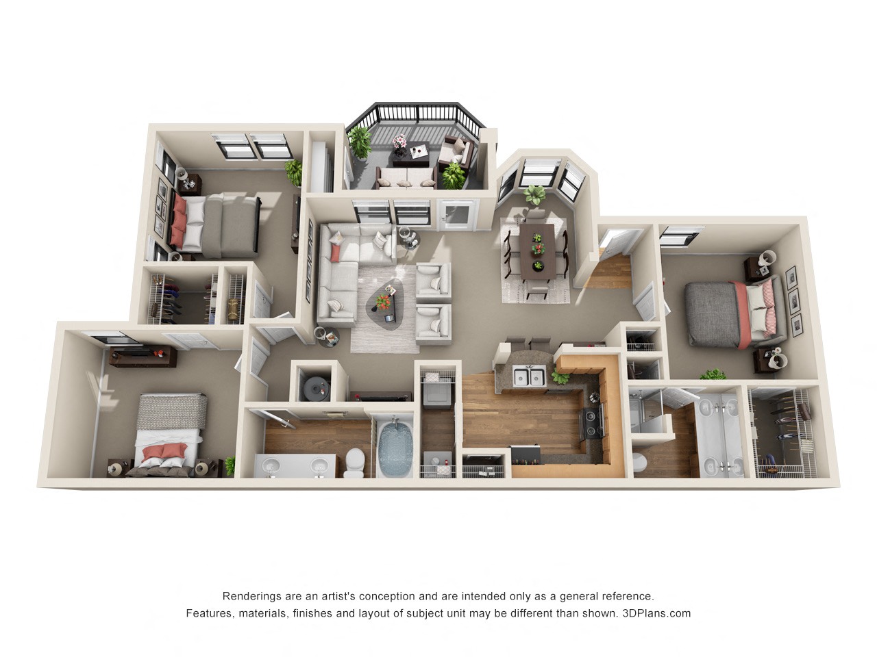 Evergreen - C1 Floor Plan at The Verandah, Austin, TX, 78726