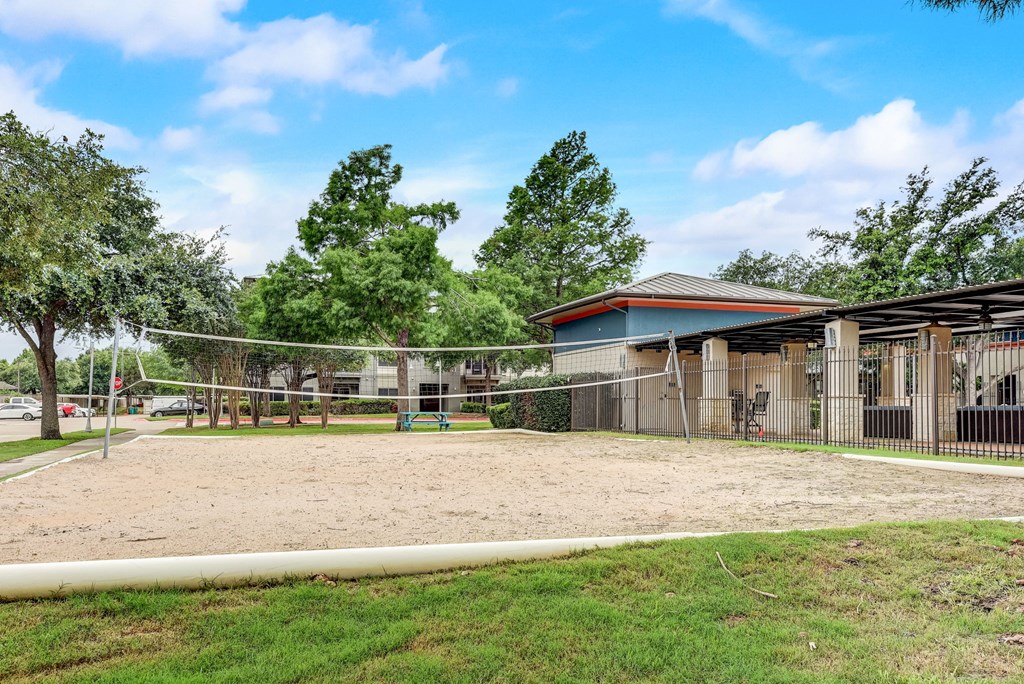 Sand volleyball court at Artisan Apartments & Shops, Austin, TX
