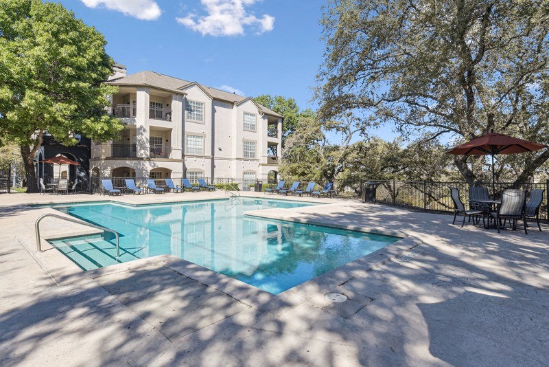 the swimming pool at the preserve apartments at TalaVera Apartments, San Antonio 78232