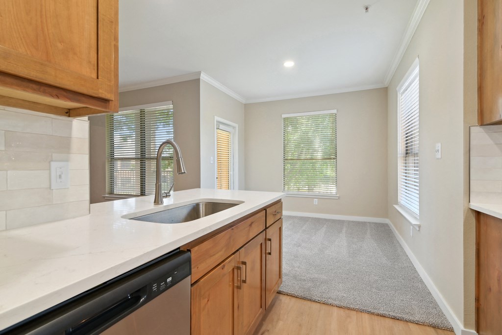 Sink With Faucet at The Canyons Apartments, Fort Worth, 76116