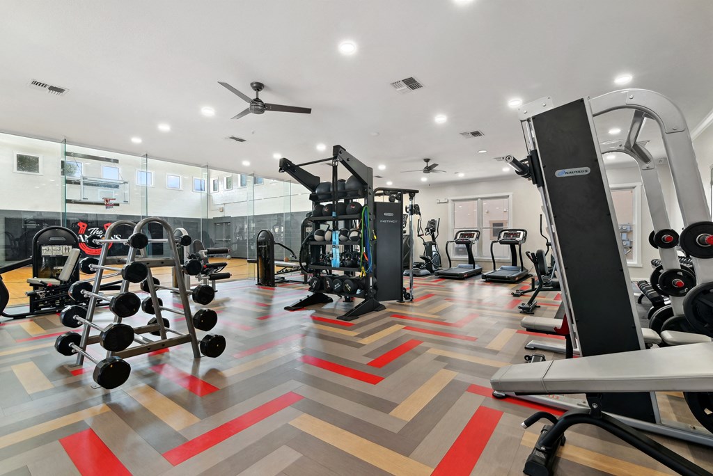 Modern Fitness Center at The Canyons Apartments, Fort Worth, 76116