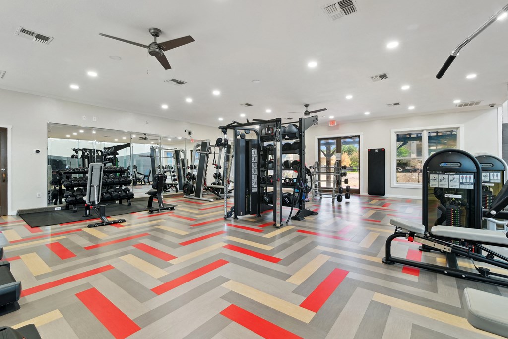 Fitness Center at The Canyons Apartments, Fort Worth, Texas