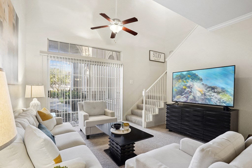 a living at La Ventura Apartments, Plano, Texas