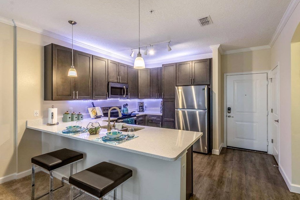 Kitchen at The Oasis at 301 Luxury Apartment Homes, Florida