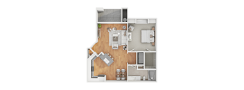 Floor Plan 1A1 695 SqFt at The Aliante by Picerne, Scottsdale, AZ
