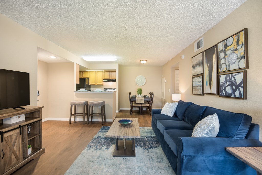 Model Living Room at The Oasis at Wekiva, Apopka, FL, 32703