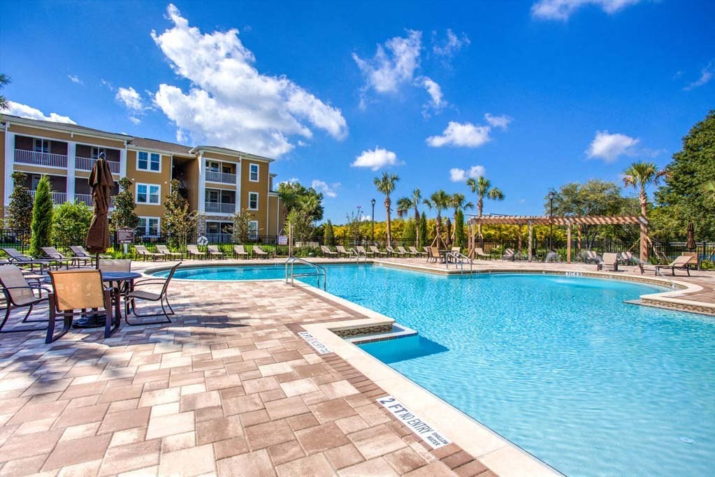Swimming Pool patio at The Oasis at Brandon, Florida, 33578