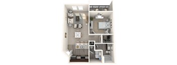 1 bed 1bath Horizon Floor Plan at The Oasis at Manatee River, Bradenton, FL