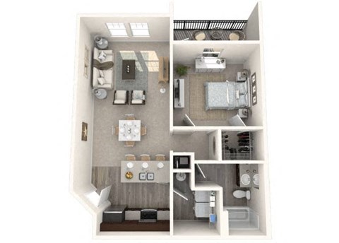 1 bed 1bath Horizon Floor Plan at The Oasis at Manatee River, Bradenton, FL