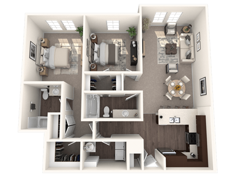 2 bed 2 bath B at The Oasis at 301 Apartments, Riverview, FL, 33578