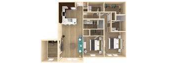 2 bed 2 bath Oasis Floor Plan with 1298 square feet at The Oasis at Cypress Woods, Fort Myers, Florida