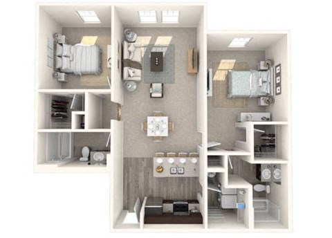 2 bed 2 bath Mirage Floor Plan at The Oasis at Manatee River, Bradenton, 34211