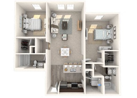 2 bed 2 bathMirage Floor Plan at The Oasis at Manatee River, Bradenton, FL, 34211