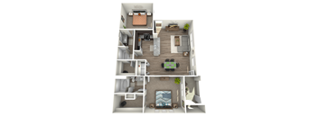 2 bed 2 bath floor plan C at The View at Horizon Ridge, Henderson, 89012