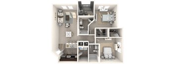 2 bed 2 bathPalm Floor Plan at The Oasis at Manatee River, Florida, 34211