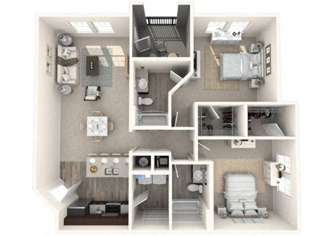 2 bed 2 bathPalm Floor Plan at The Oasis at Manatee River, Florida, 34211