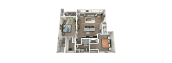 2 bed 2 bath floor plan A at The View at Horizon Ridge, Henderson, NV, 89012