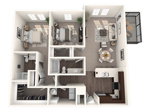 2 bed 2 bath A at The Oasis at 301 Apartments, Riverview
