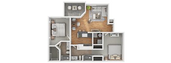 2 bed 2 bath A at The Equestrian by Picerne Apartments, Nevada, 89052