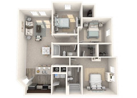 3 bed 2 bath Retreat Floor Plan at The Oasis at Manatee River, Bradenton, FL, 34211