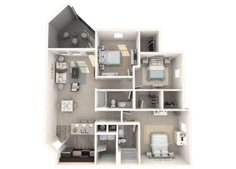 3 bed 2 bath Vista Floor Plan at The Oasis at Manatee River, Florida, 34211