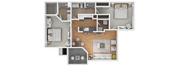 2 bed 2 bath B at The Equestrian by Picerne Apartments, Henderson, NV, 89052