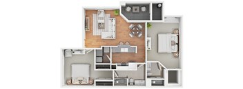 2 bed 2 bath A at The Belmont by Picerne Apartments, Las Vegas, NV