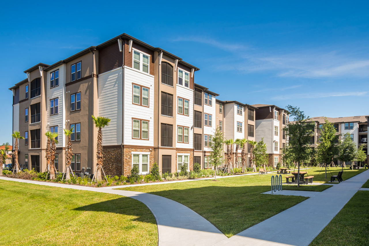 Building exterior view at The Oasis at Crosstown, Orlando, FL