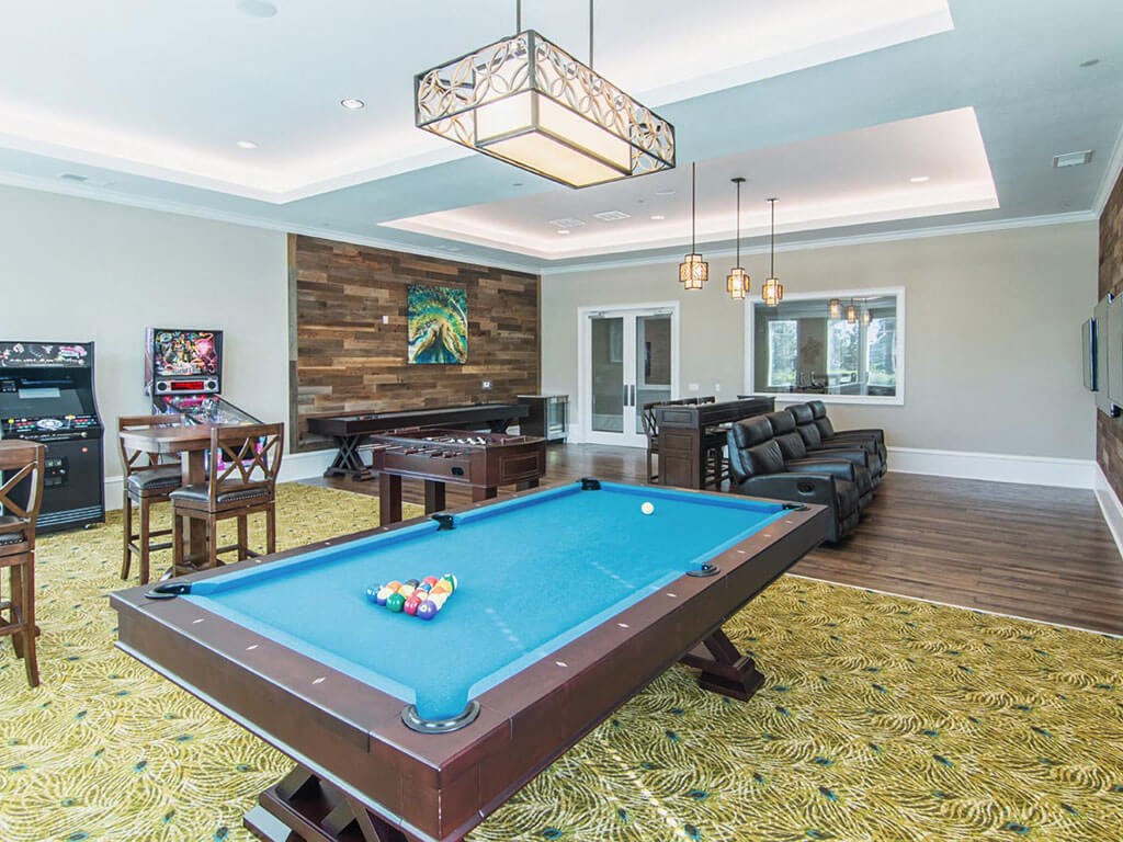 Billiards Table In Game Room at The Oasis at Lake Bennet, Ocoee, Florida