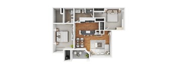 2 bed 2 bath A at The Fairways by Picerne Apartments, Las Vegas, NV, 89141