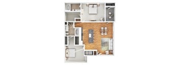 2 bed 2 bath A at Level 25 at Cactus by Picerne Apartments, Las Vegas