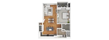 A1 Floor Plan at Level 25 at Oquendo by Picerne, Las Vegas