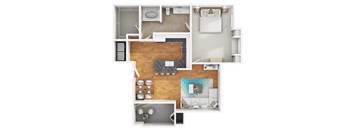 A3 Floor Plan at Level 25 at Oquendo by Picerne, Las Vegas, Nevada