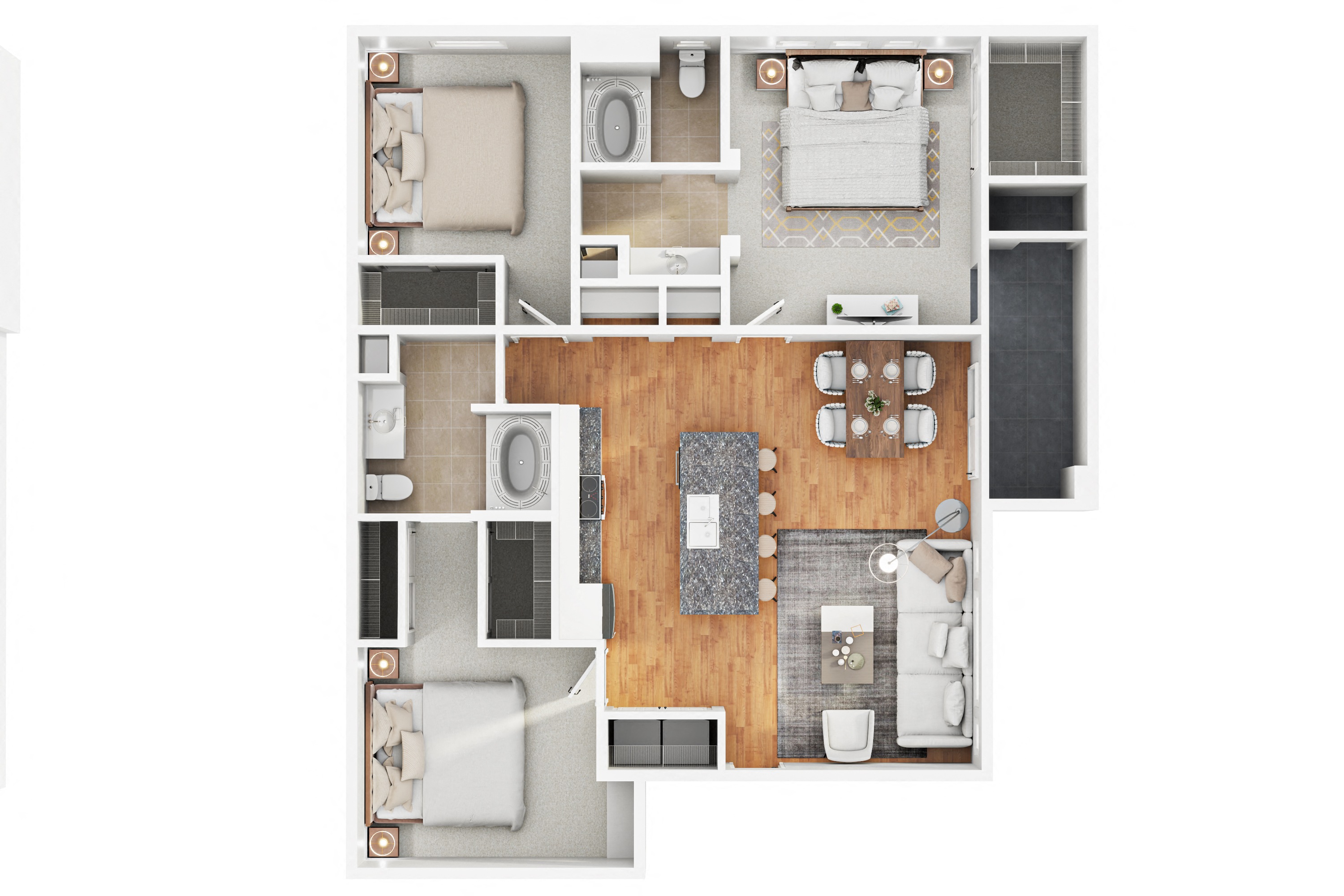 3 bedroom 2 bathroom Level 25 at Sunset Las Vegas Nevada
