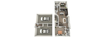 2 bed 2 bath floor plan E at The View at Horizon Ridge, Henderson